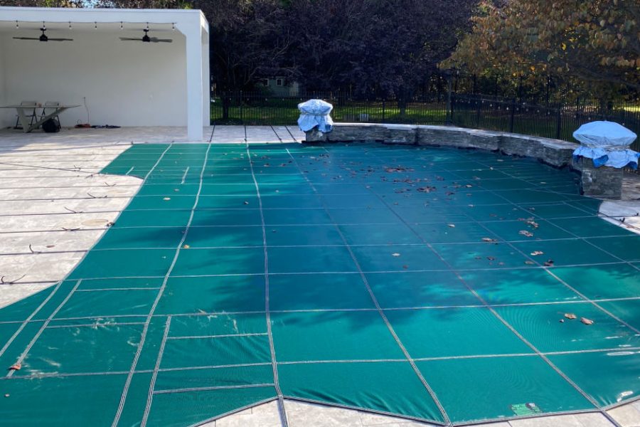 Pool cover installation