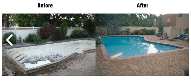 Before and After Pool Renovation Photo